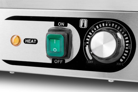 Kontakt grill pojedynczy płyty ryflowane gastronomiczny 1,8 kW Resto Quality RQK811A