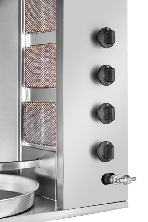 Opiekacz gazowy do kebaba 4 palniki wsad 60 kg Linia Budget Resto Quality RQ43034