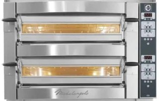 Piec do pizzy dwukomorowy Michelangelo cyfrowy 6+6x36 cm Resto Quality ML635/2 CD