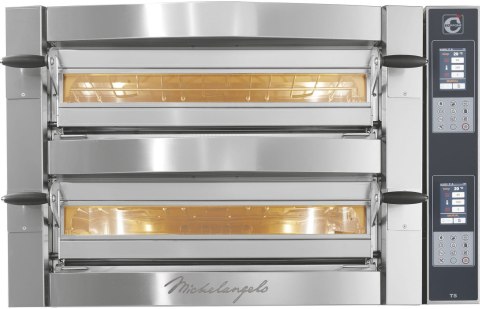 Piec do pizzy dwukomorowy Michelangelo dotykowy 4+4x36 cm Resto Quality ML435/2 TS