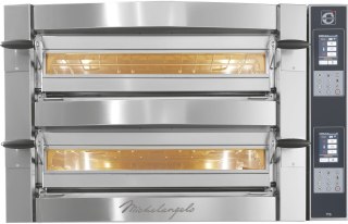 Piec do pizzy dwukomorowy Michelangelo dotykowy 9+9x36 cm Resto Quality ML935/2 TS