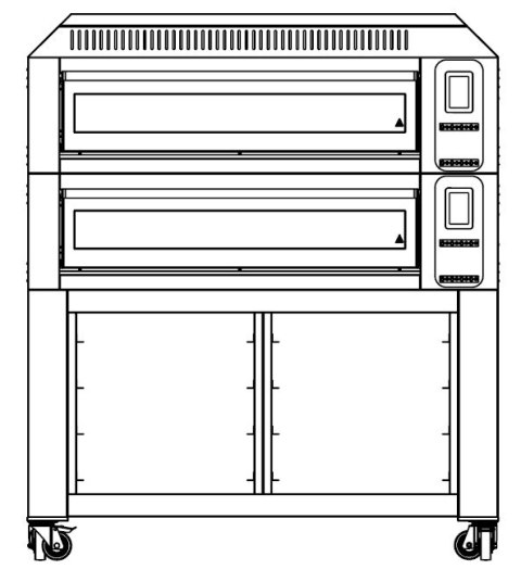 Piec elektryczny dwukomorowy podstawa z prowadnicami 9x30 cm Resto Quality COMP - 2ST L9