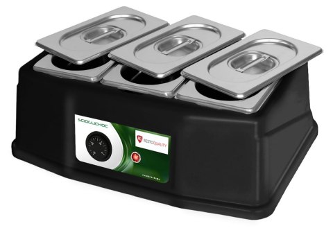 Podgrzewacz do czekolady trzyzbiornikowy 3x0,8 l moc 0,09 kW Resto Quality RQ09.SC3X0.8L