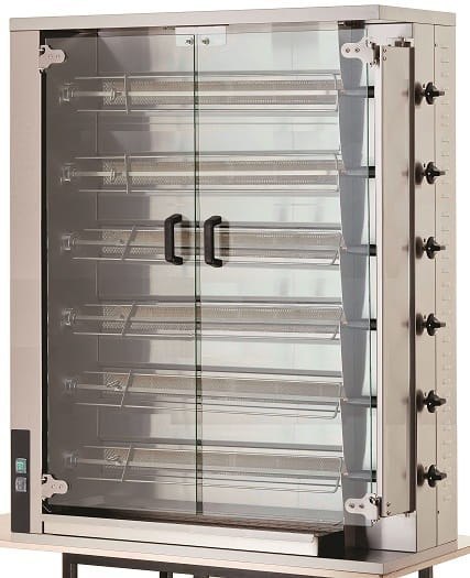 Rożen opiekacz do kurczaków gazowy wsad 30 sztuk Resto Quality CRG6