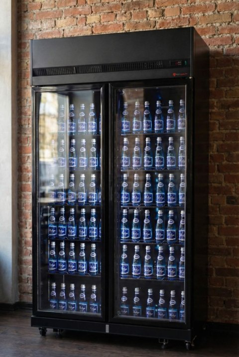 Szafa chłodnicza 2-drzwiowa przeszklona czarna skrzydłowa 770 l Resto Quality RQ770-BLACK