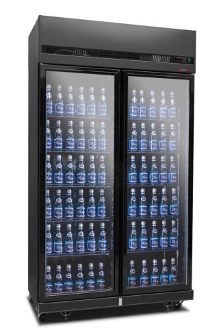 Szafa chłodnicza 2-drzwiowa przeszklona czarna skrzydłowa 770 l Resto Quality RQ770-BLACK