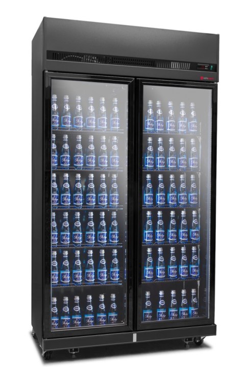 Szafa chłodnicza 2-drzwiowa przeszklona czarna skrzydłowa 770 l Resto Quality RQ770-BLACK