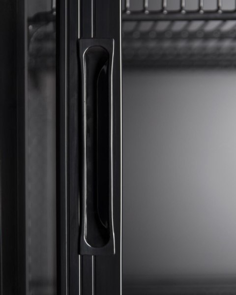 Szafa chłodnicza przeszklona czarna drzwi przesuwne 800l Resto Quality RQ801SL-BLACK