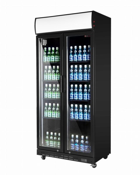 Szafa chłodnicza przeszklona czarna gastronomiczna 590 l Resto Quality RQ880H-BLACK