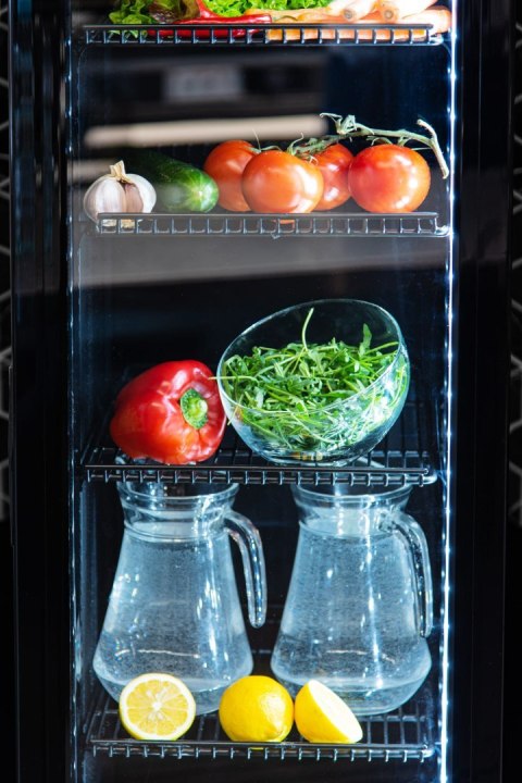 Szafa chłodnicza przeszklona czarna wymiary 390x475 mm Resto Quality RQ216-BLACK