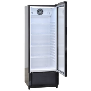 Szafa chłodnicza przeszklona czarna zaokrąglone rogi 218l Resto Quality DC240BD