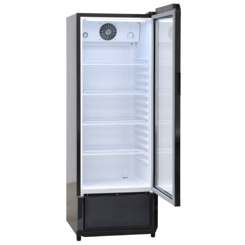 Szafa chłodnicza przeszklona czarna zaokrąglone rogi 218l Resto Quality DC240BD