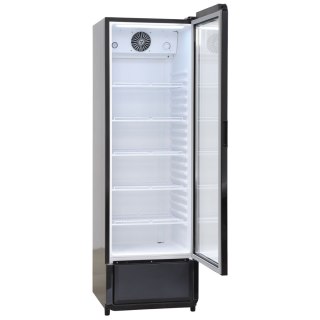 Szafa chłodnicza przeszklona czarna zaokrąglone rogi 258l Resto Quality DC280BD