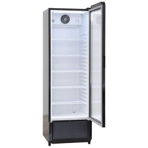 Szafa chłodnicza przeszklona czarna zaokrąglone rogi 258l Resto Quality DC280BD