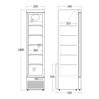 Szafa mroźnicza przeszklona czarna gastronomiczna 117l Resto Quality DF160BD