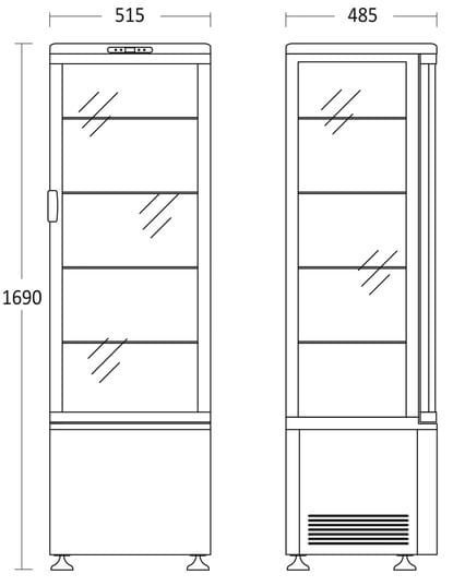 Witryna chłodnicza cukiernicza LED biała pojemność 235 l Resto Quality RTC235WS