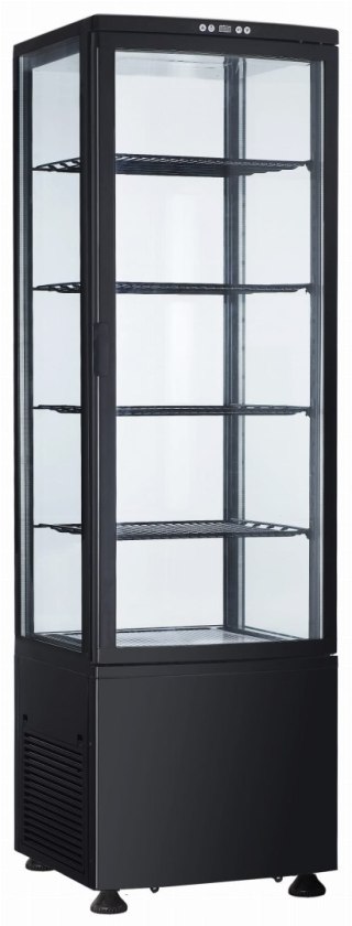 Witryna chłodnicza cukiernicza LED czarna pojemność 235l Resto Quality RTC235 Black