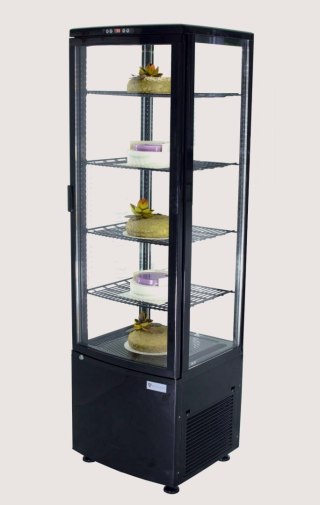 Witryna chłodnicza cukiernicza LED czarna pojemność 235l Resto Quality RTC235 Black