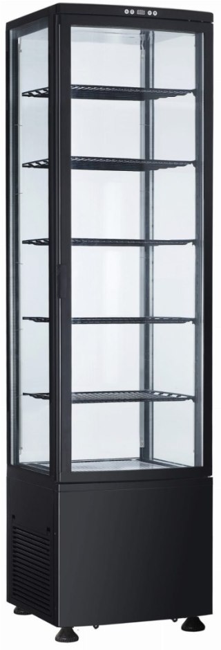 Witryna chłodnicza cukiernicza LED czarna pojemność 270 l Resto Quality RT280-Black
