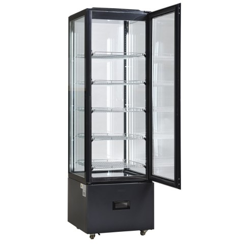 Witryna chłodnicza panoramiczna cukiernicza czarna 250 l Resto Quality DC402BB