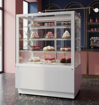 Witryna cukiernicza Dolce Fresca 700 Bianco białe wnętrze Resto Quality Dolce Fresca 700 Bianco