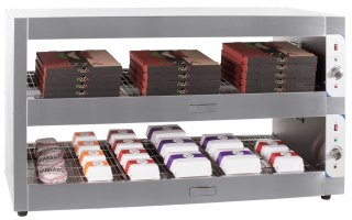 Witryna grzewcza do burgerów dwie półki 2,8 kW 1500x600 mm Resto Quality RQBINPP150