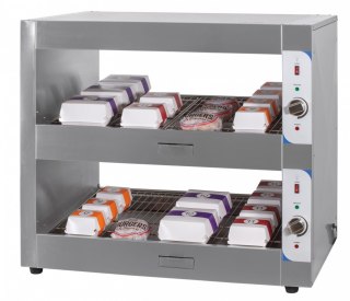 Witryna grzewcza do burgerów dwie półki 2 kW 1000x600x900 mm Resto Quality RQBINPP100
