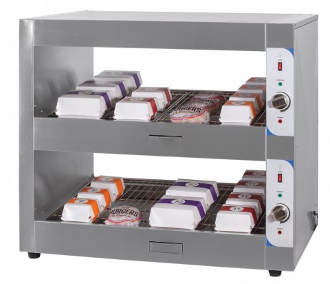Witryna grzewcza do burgerów dwie półki 2 kW 1000x600x900 mm Resto Quality RQBINPP100