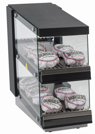Witryna grzewcza do burgerów dwie półki moc 0,86 kW 350x707 mm Resto Quality RQBIN352