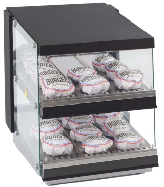 Witryna grzewcza do burgerów dwie półki moc 0,98 kW 550x707 mm Resto Quality RQBIN552