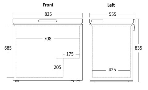 Zamrażarka chłodziarka skrzyniowa pojemność 199 l Resto Quality CF200WD