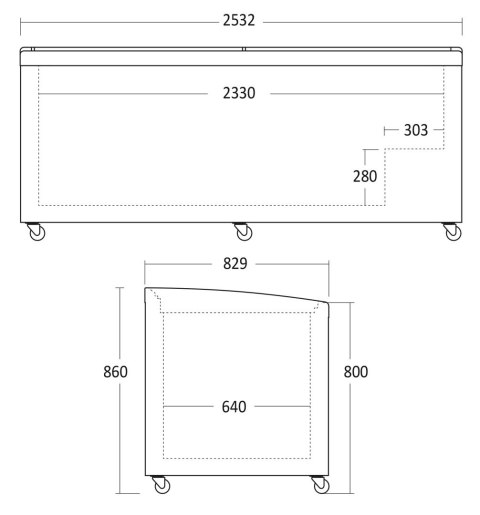 Zamrażarka chłodziarka skrzyniowa sklepowa boneta 900 l Resto Quality SIF900D