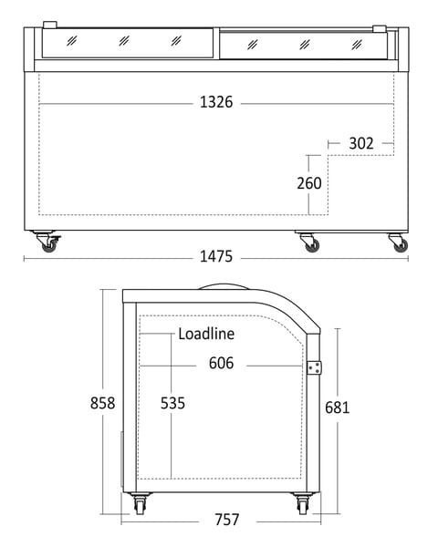 Zamrażarka skrzyniowa gastronomiczna pojemność 500 l Resto Quality XS602