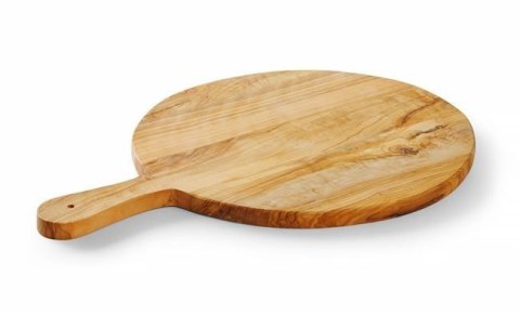 Deska do serwowania z drewna oliwnego, HENDI, ⌀320x(H)19mm, Okrągły Wariant podstawowy