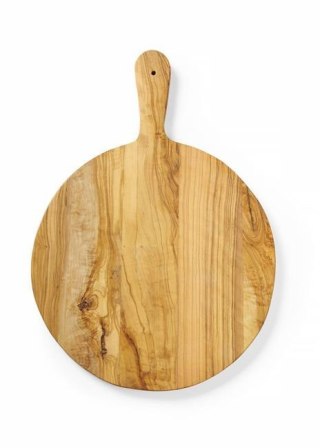 Deska do serwowania z drewna oliwnego, HENDI, ⌀320x(H)19mm, Okrągły Wariant podstawowy