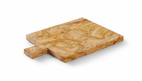 Deska do serwowania z drewna oliwnego, HENDI, 340x230x(H)22mm, Prostokątny Wariant podstawowy