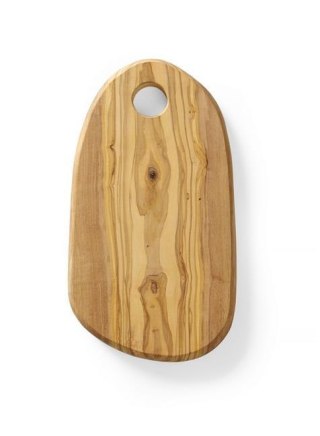 Deska do serwowania z drewna oliwnego z otworem, HENDI, 250x165x(H)18mm Wariant podstawowy