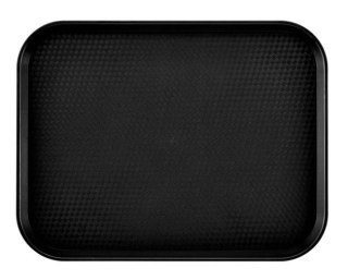 Duża taca do fast foodu czarna polipropylenowa 35x45 cm Cambro 1418FF110