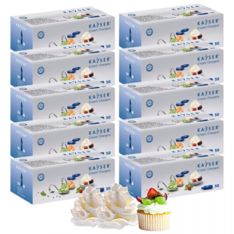 Naboje N2O do Syfonu do Bitej Śmietany 500 Sztuk | KAYSER 115110