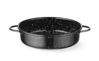 Naczynie emaliowane HENDI czarny ⌀160x45 mm