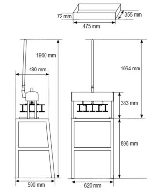 Ręczna dzielarka do ciasta Quatro 20 sztuk wsad 90-300 g Resto Quality Quatro