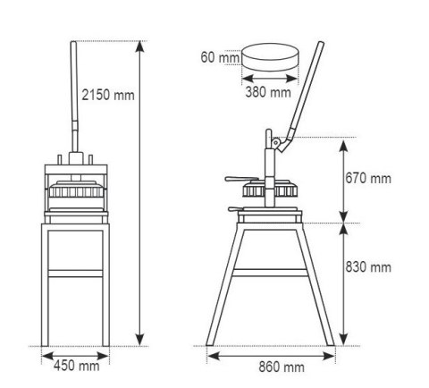 Ręczna dzielarka do ciasta SM5-30 na 30 sztuk wsad 50-170 g Resto Quality SM5-30