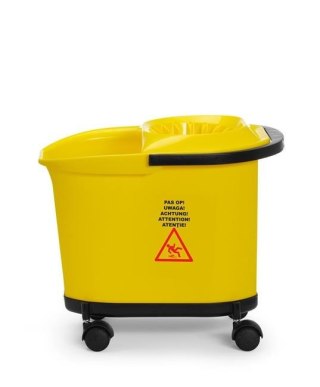 Wiadro do mopa żółte z podziałką pojemność 16 l Hendi 873397