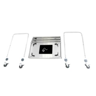 Wózek Stalowy Kelnerski do Żywności 2-Półkowy | STALGAST 661020