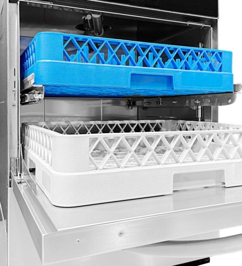 Zmywarka uniwersalna system podwójnych koszy bojler 400V Resto Quality EL51E-DL50