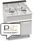 Frytownica TURBO gazowa dwukomorowa 15+15 l na podstawie 25,4kW GL15+15M Berto's