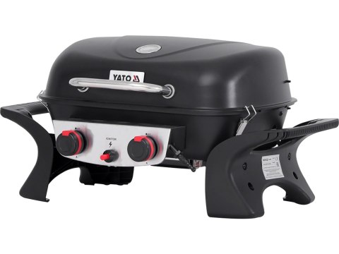 Grill gazowy przenośny Yake 2 palniki 5 kW Yato YG-20005
