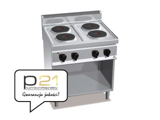 Kuchnia HIGH POWER elektryczna 4-płytowa na podstawie 10,4 kW/400V E7P4M Berto's