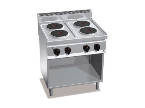 Kuchnia HIGH POWER elektryczna 4-płytowa na podstawie 10,4 kW/400V E7P4M Berto's