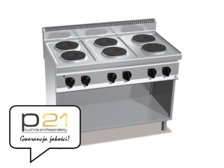 Kuchnia HIGH POWER elektryczna 6-płytowa na podstawie 15,6 kW/400V E7P6M Berto's
